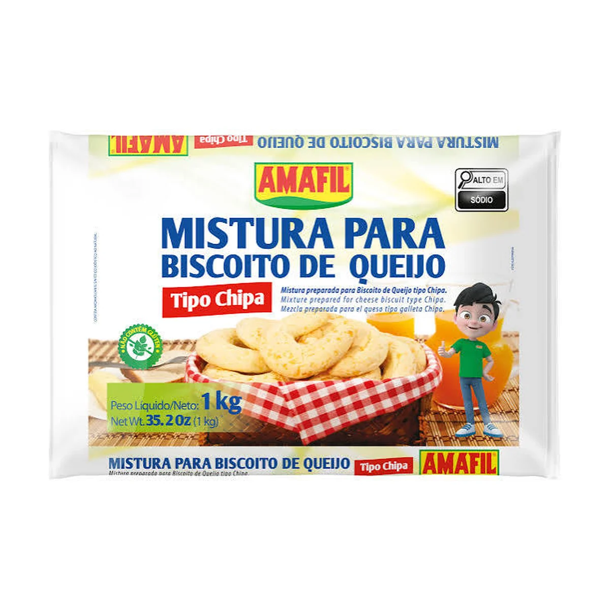 Mistura p/ Pão de Queijo Chipa Amafil 1 kg — produto disponível na BRAVI