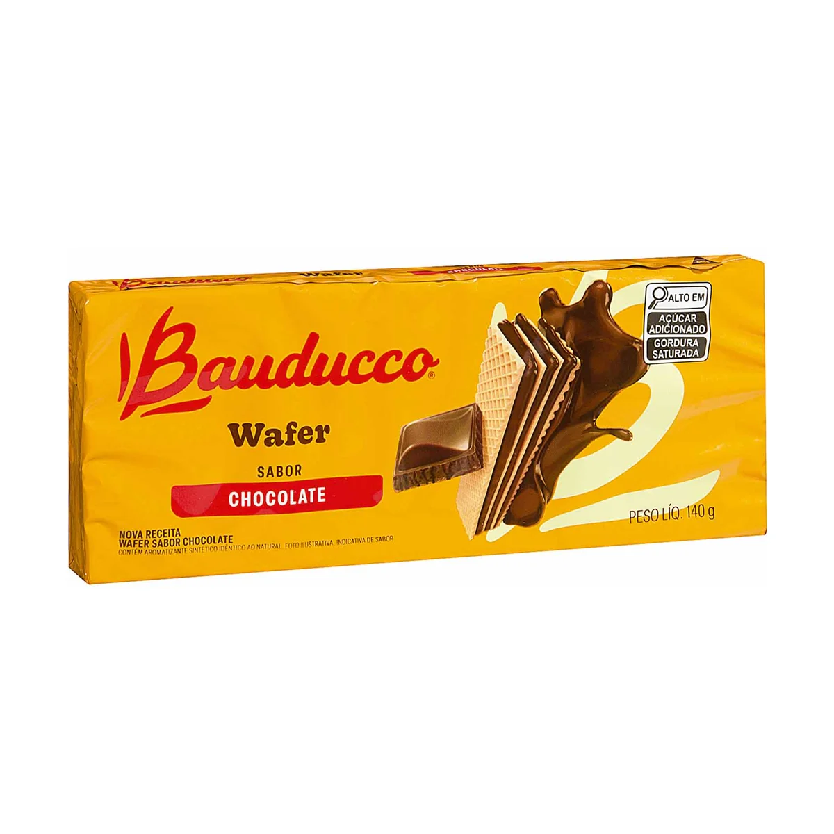 Waffer Chocolate BAUDUCCO 140 g — produto disponível na BRAVI