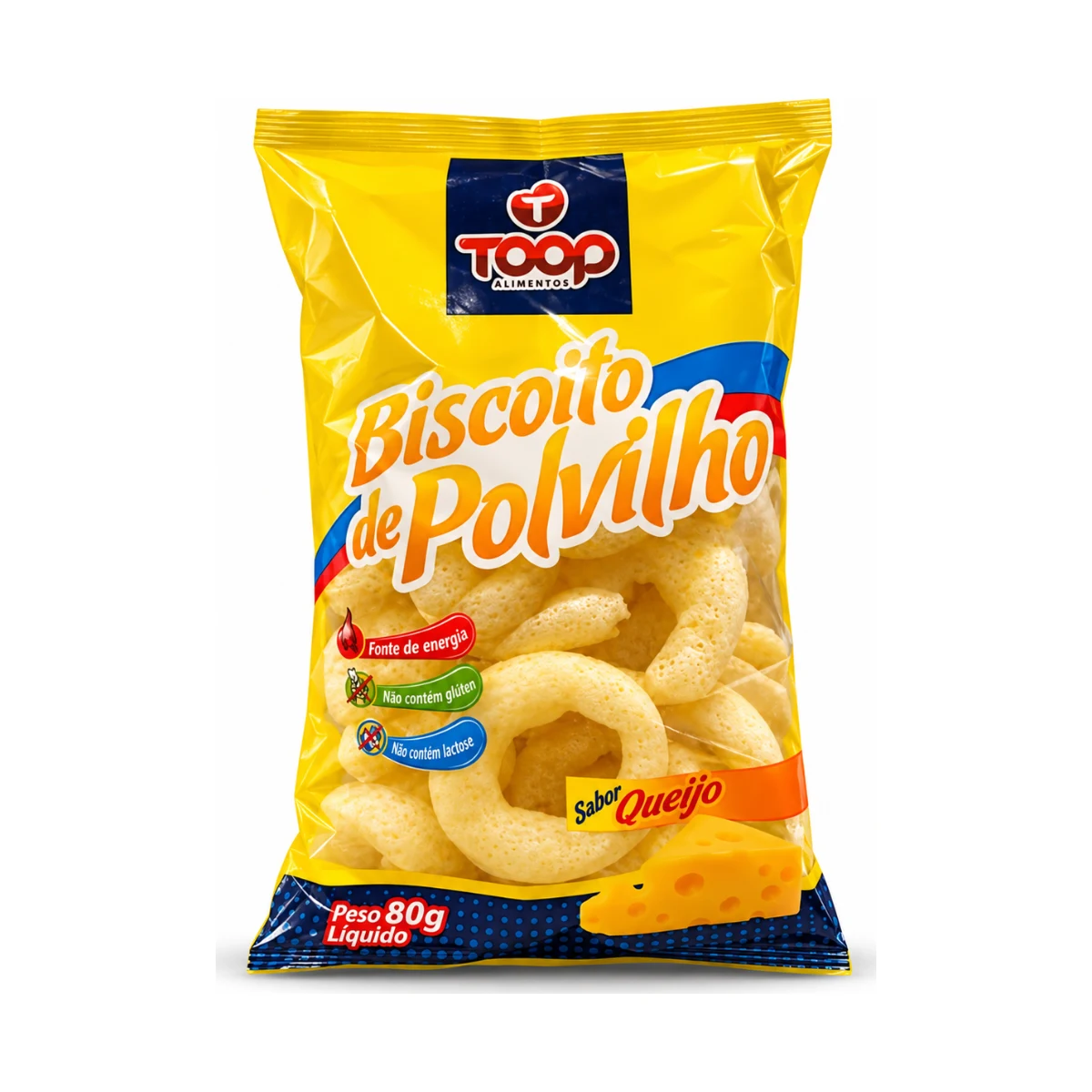 Bisc. Polvilho TOOP Queijo 80 gr — produto disponível na BRAVI