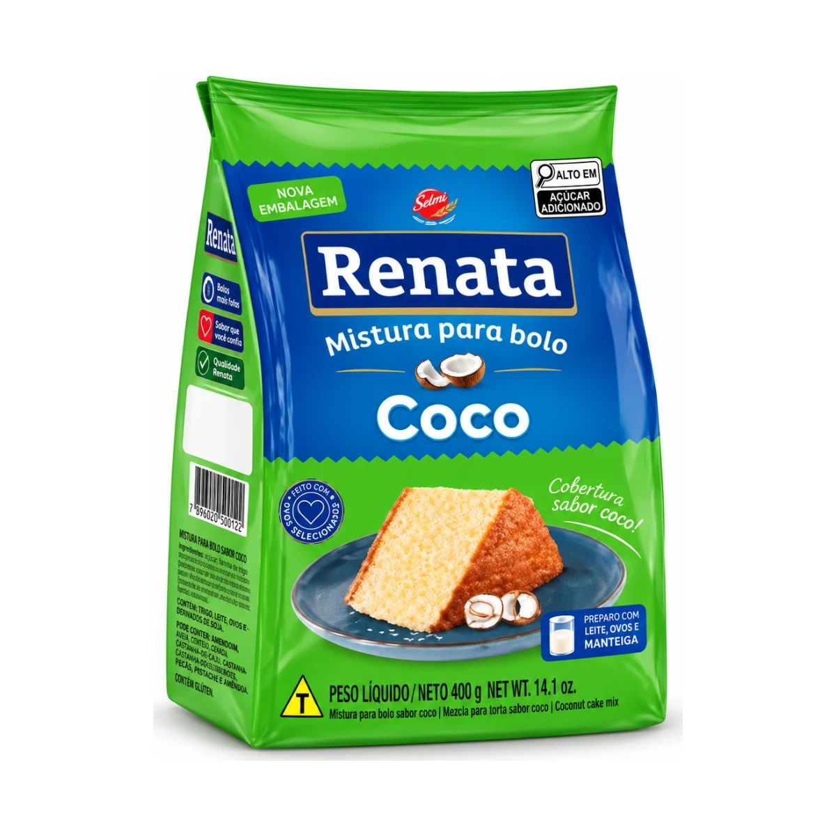 Mistura para Bolo Sabor Coco 400 g Renata — produto disponível na BRAVI